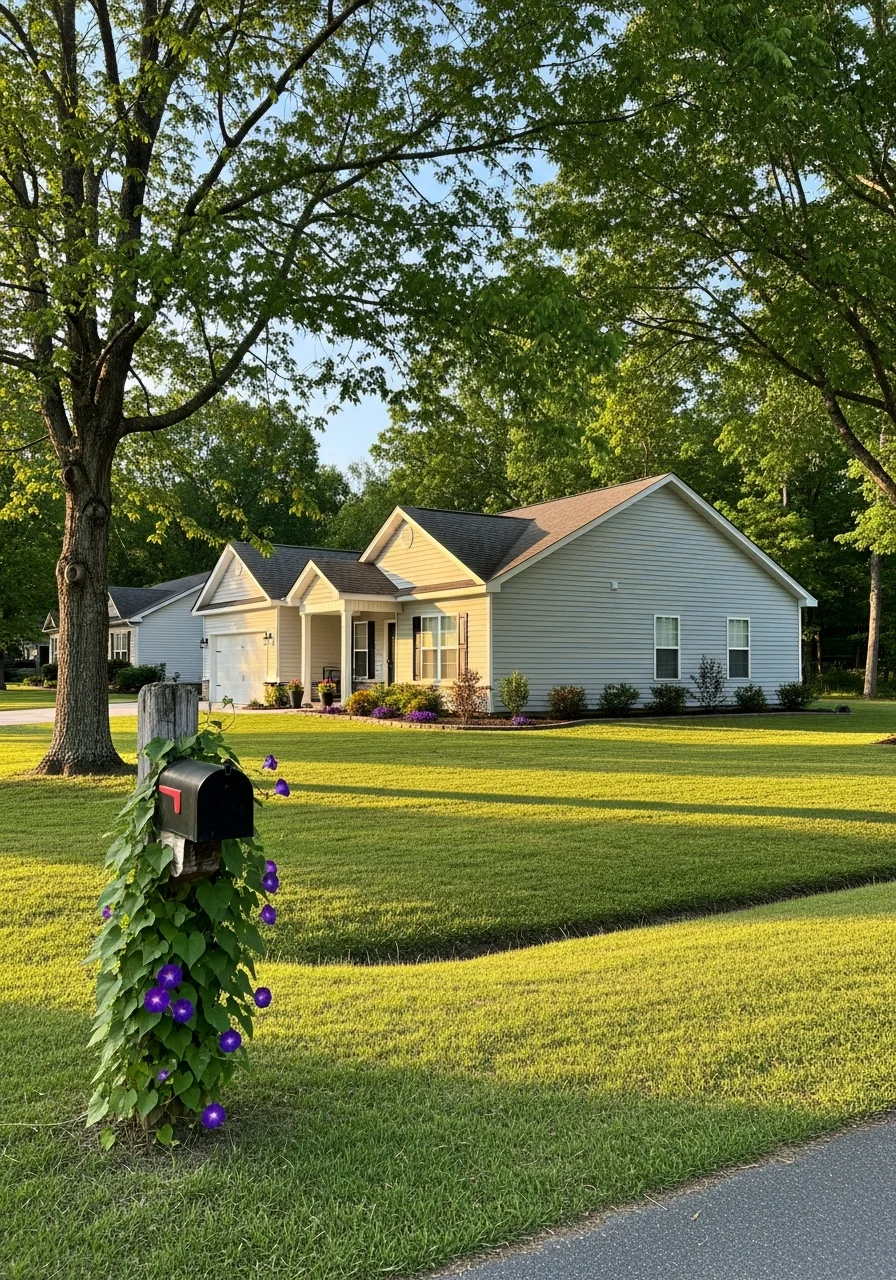 Hope Mills home exterior showing modern construction quality and well-maintained landscaping consistent with the community.