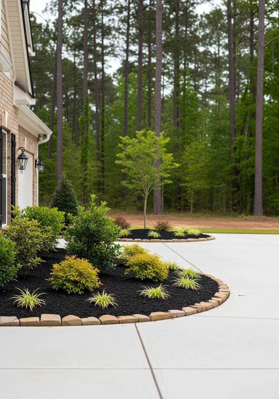 Raeford property entrance showing quality landscaping and home maintenance typical of the community's residential standards.